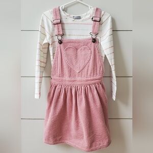 Tahari White and Pink Striped Top